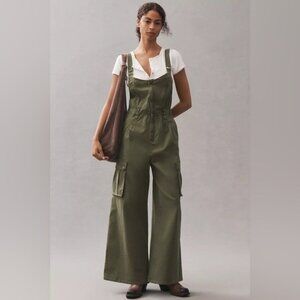NWT Size M - Pilcro Rosie Cotton Utility Wide-Leg Jumpsuit (NWT US$ 188)